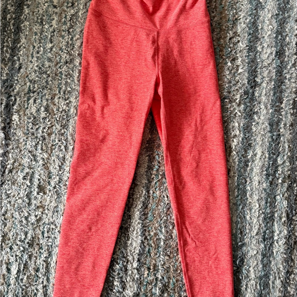 Alia Red Heather Girls' Active Leggings